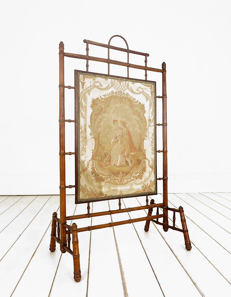 Faux Bamboo Fire Screen