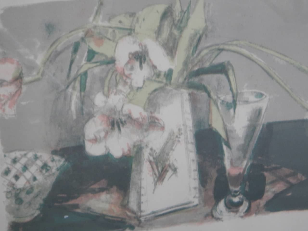 Watercolor Vase Of Flowers photo 364.0