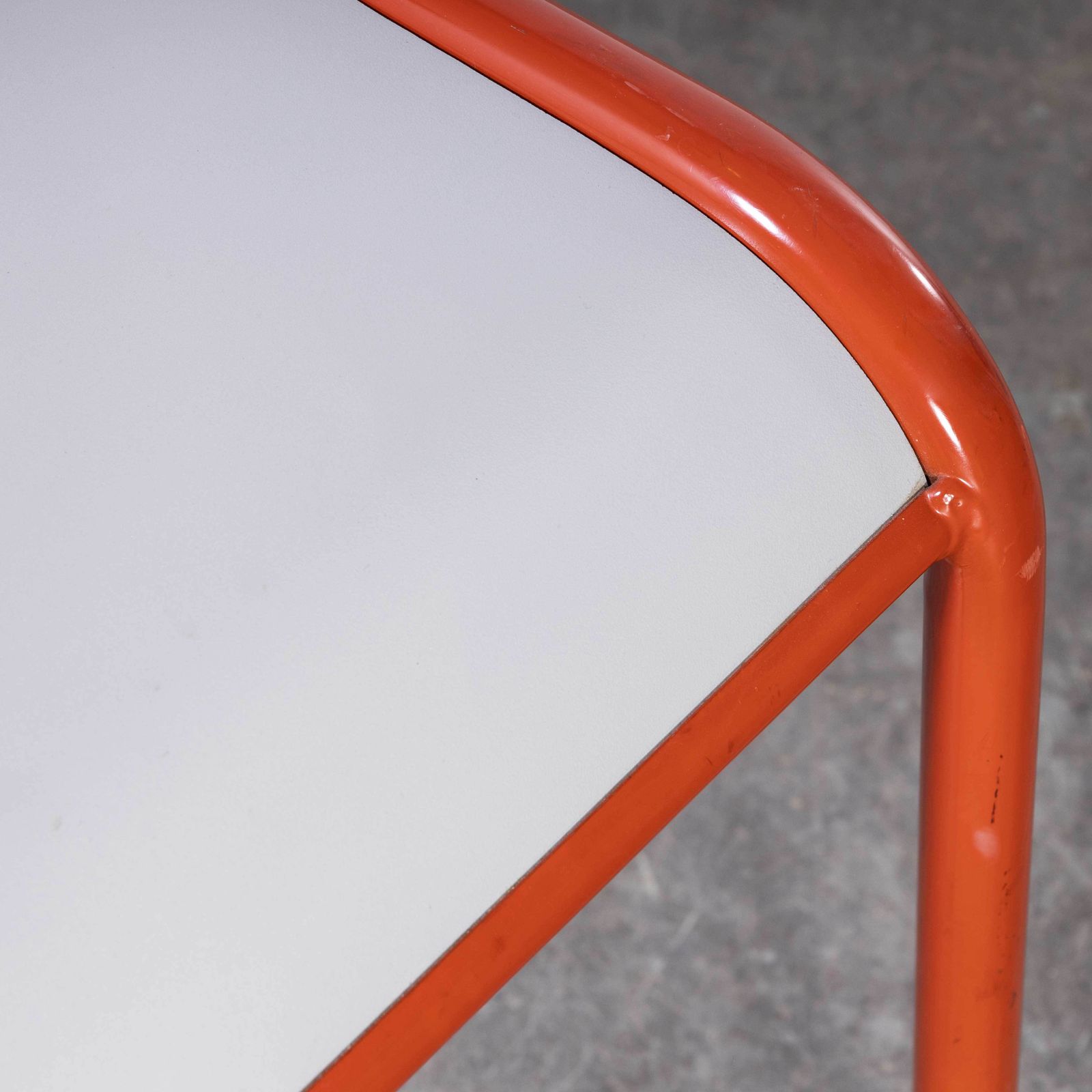 1970’s Red Mullca Stacking Dining Chair Grey Seats – Good Quantity Available photo buy
