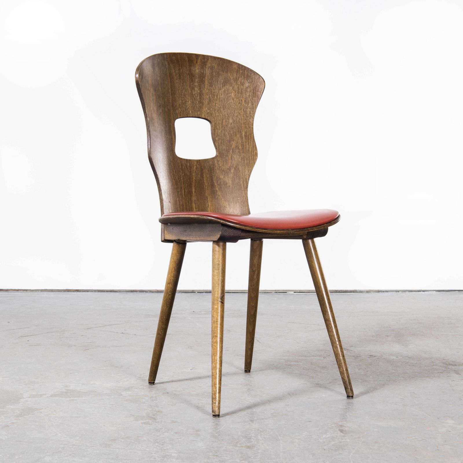 1950’s French Baumann Upholstered Seat Gentiane Dining Chair – Set Of Eight photo vinterior