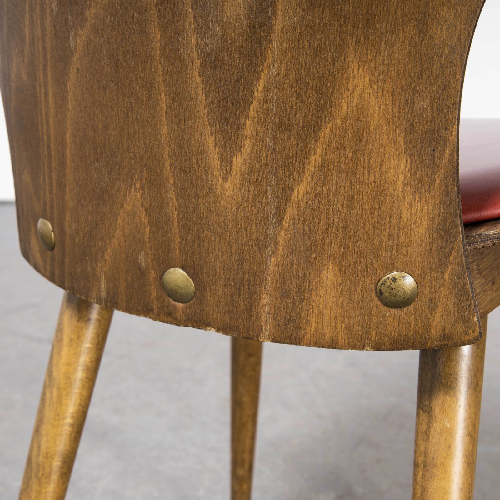 photo for sale 1950’s French Baumann Upholstered Seat Gentiane Dining Chair – Set Of Eight
