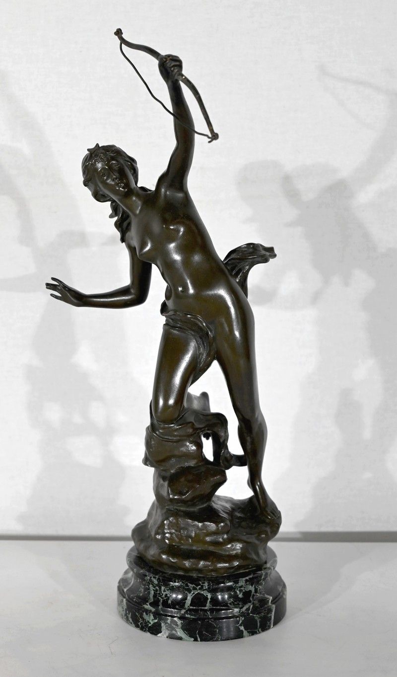 Bronze Diane Chasseresse Signed J. Garnier 2nd Half Of The 19th Century
