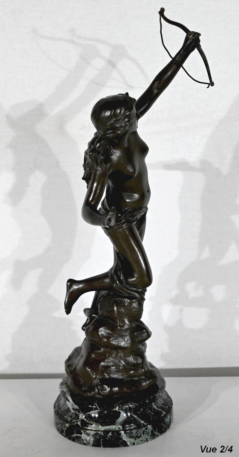 photo for sale Bronze Diane Chasseresse Signed J. Garnier 2nd Half Of The 19th Century