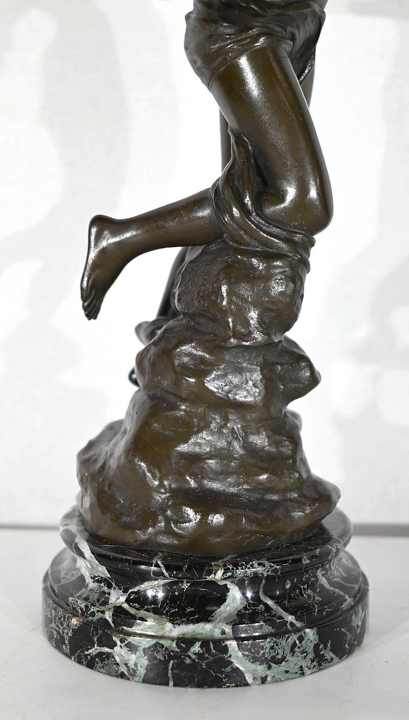 photo vinterior Bronze Diane Chasseresse Signed J. Garnier 2nd Half Of The 19th Century