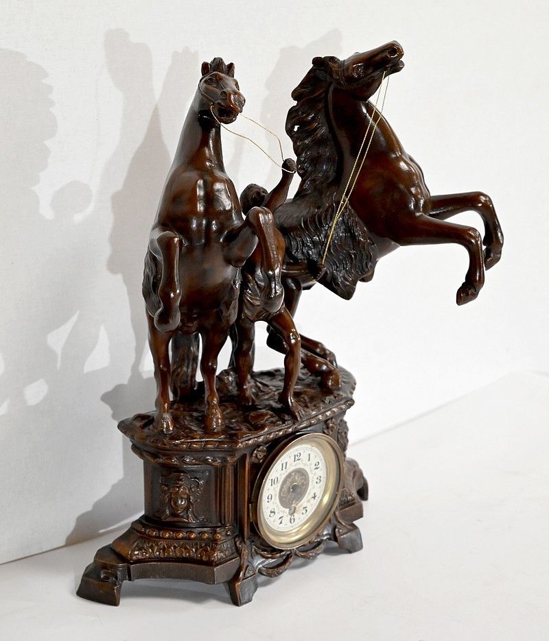 Fireplace Set "Les Chevaux De Marly", After G. Coustou   Early 20th Century photo 3017.9