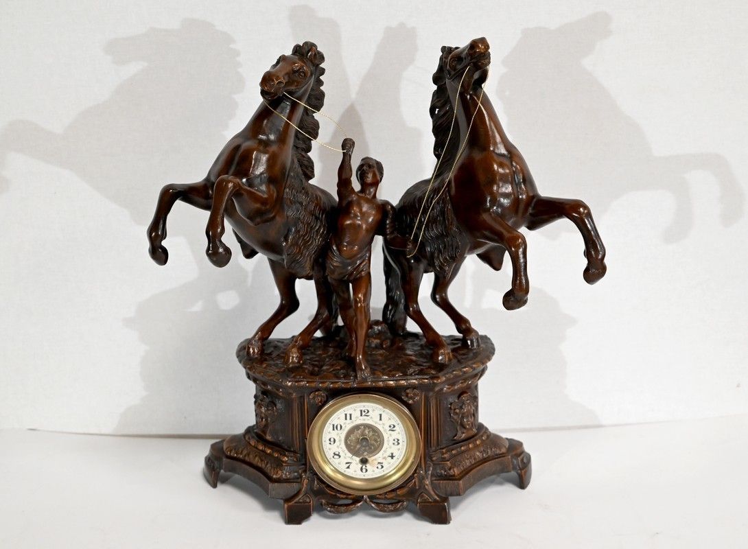 Fireplace Set "Les Chevaux De Marly", After G. Coustou   Early 20th Century photo buy