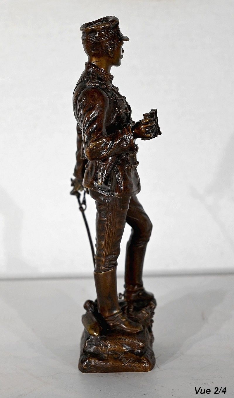 Bronze “Sur La Brèche”, By C. Anfrie – 2nd Half Of The 19th Century photo vintage