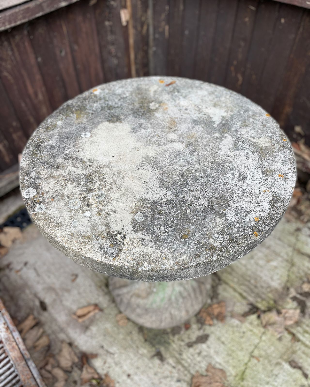 Cement Garden Table, 1900s, Antique photo furniture