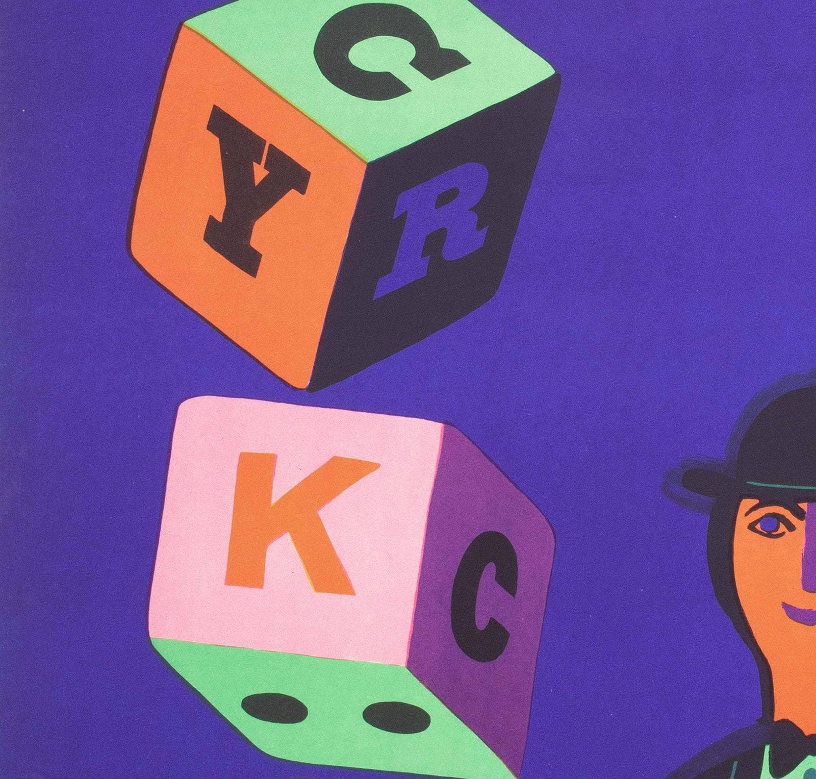 Cyrk Dice Juggler 1970 Polish Circus Poster, Bocianowski photo 625.0