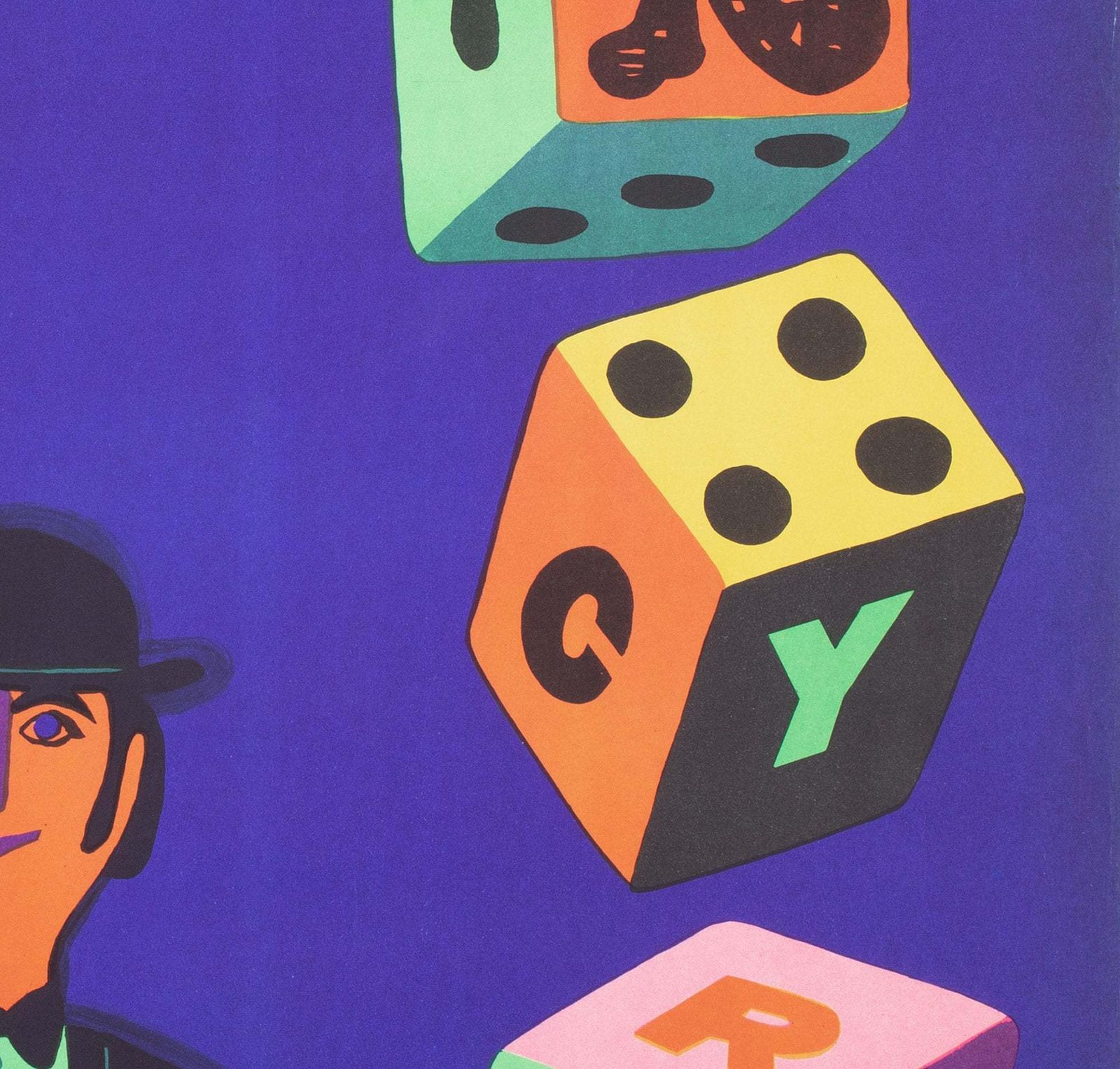 Cyrk Dice Juggler 1970 Polish Circus Poster, Bocianowski photo vinterior