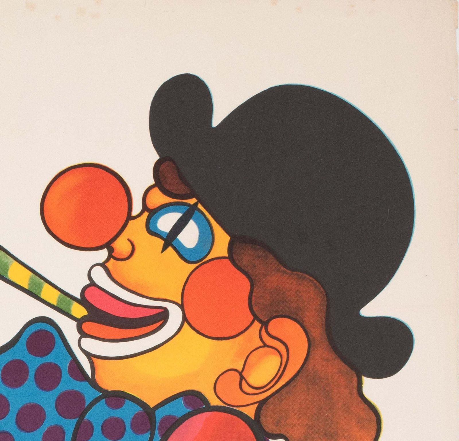 Cyrk One Man Band Clown R1976 Polish Circus Poster, Stachurski photo Art