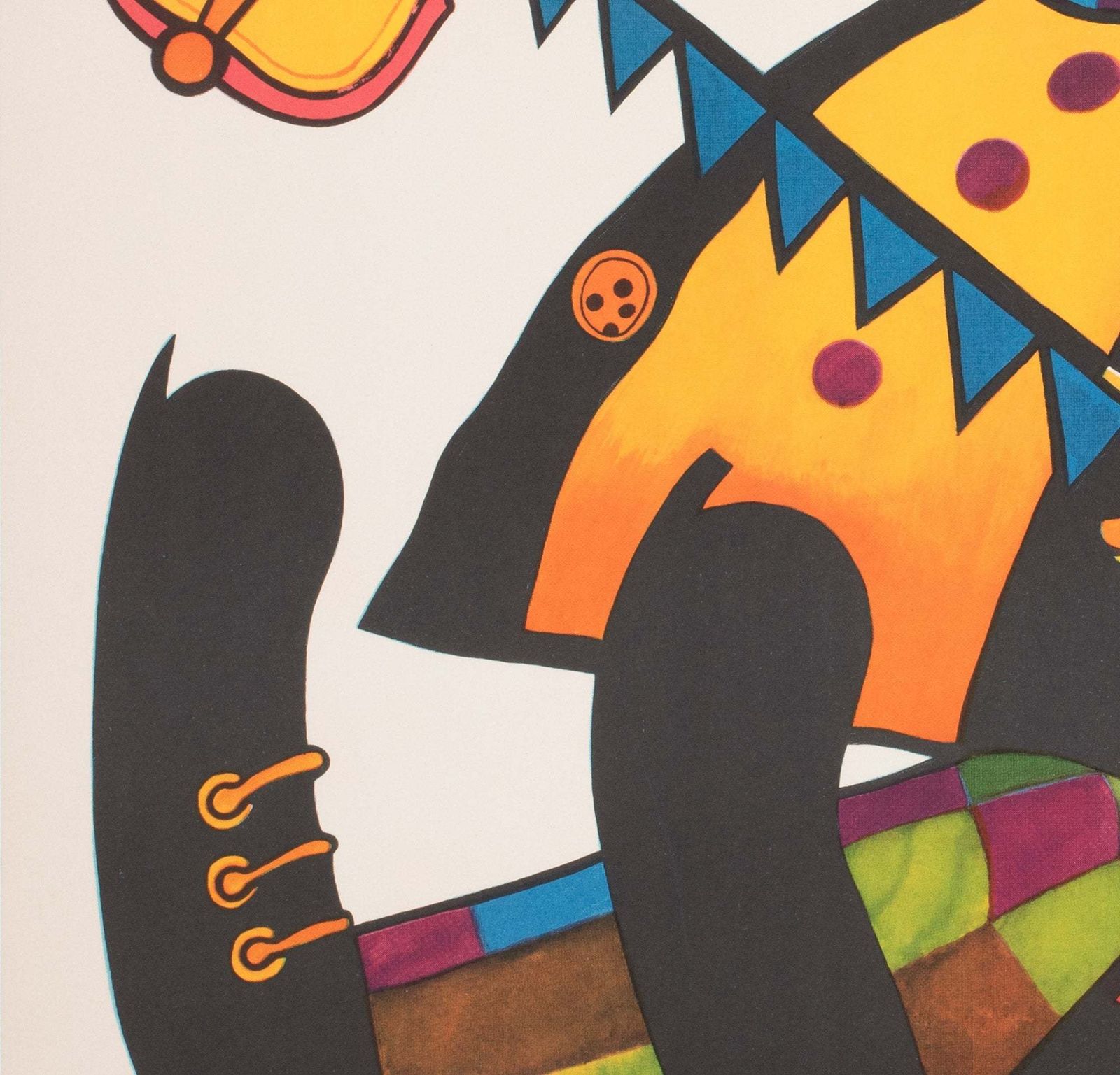Cyrk One Man Band Clown R1976 Polish Circus Poster, Stachurski photo 200.0