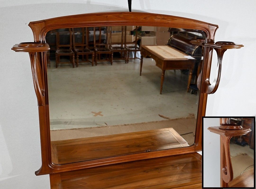 Mahogany Mirror With Consoles, Majorelle Spirit, Art Nouveau   1900