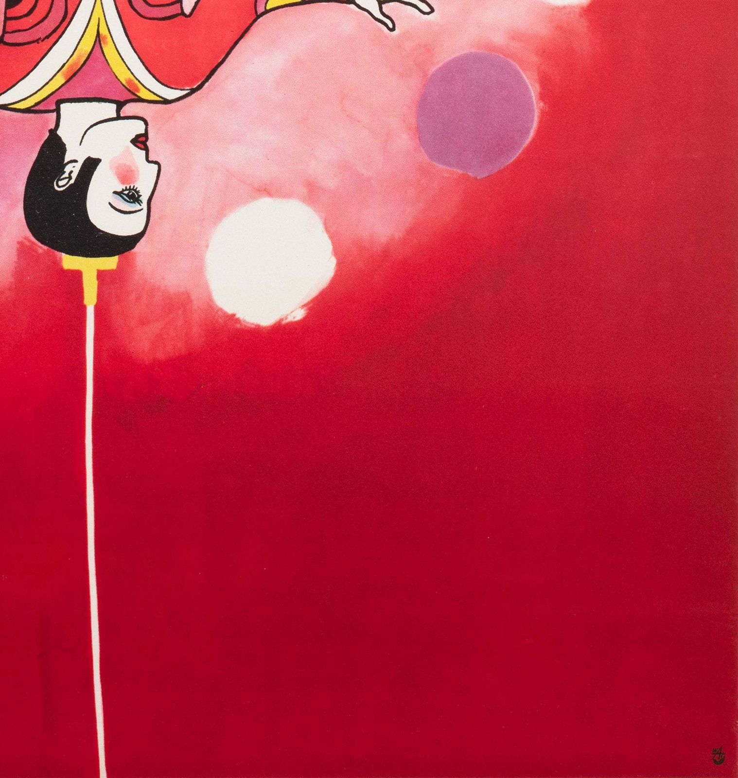 Cyrk Polish Circus Poster Balancing Juggling Acrobat 1968, Urbaniec photo vintage