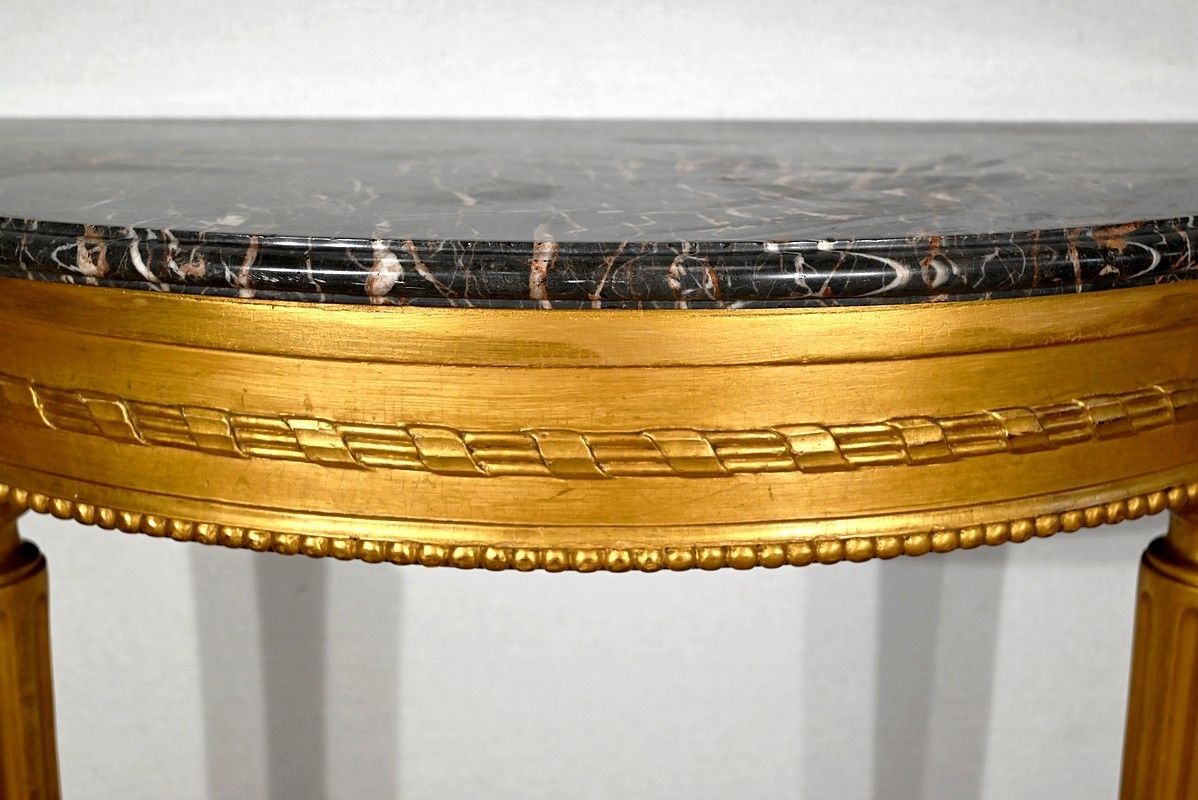 Console In Marble And Golden Wood, Louis XVI Style   Early 20th Century photo buy
