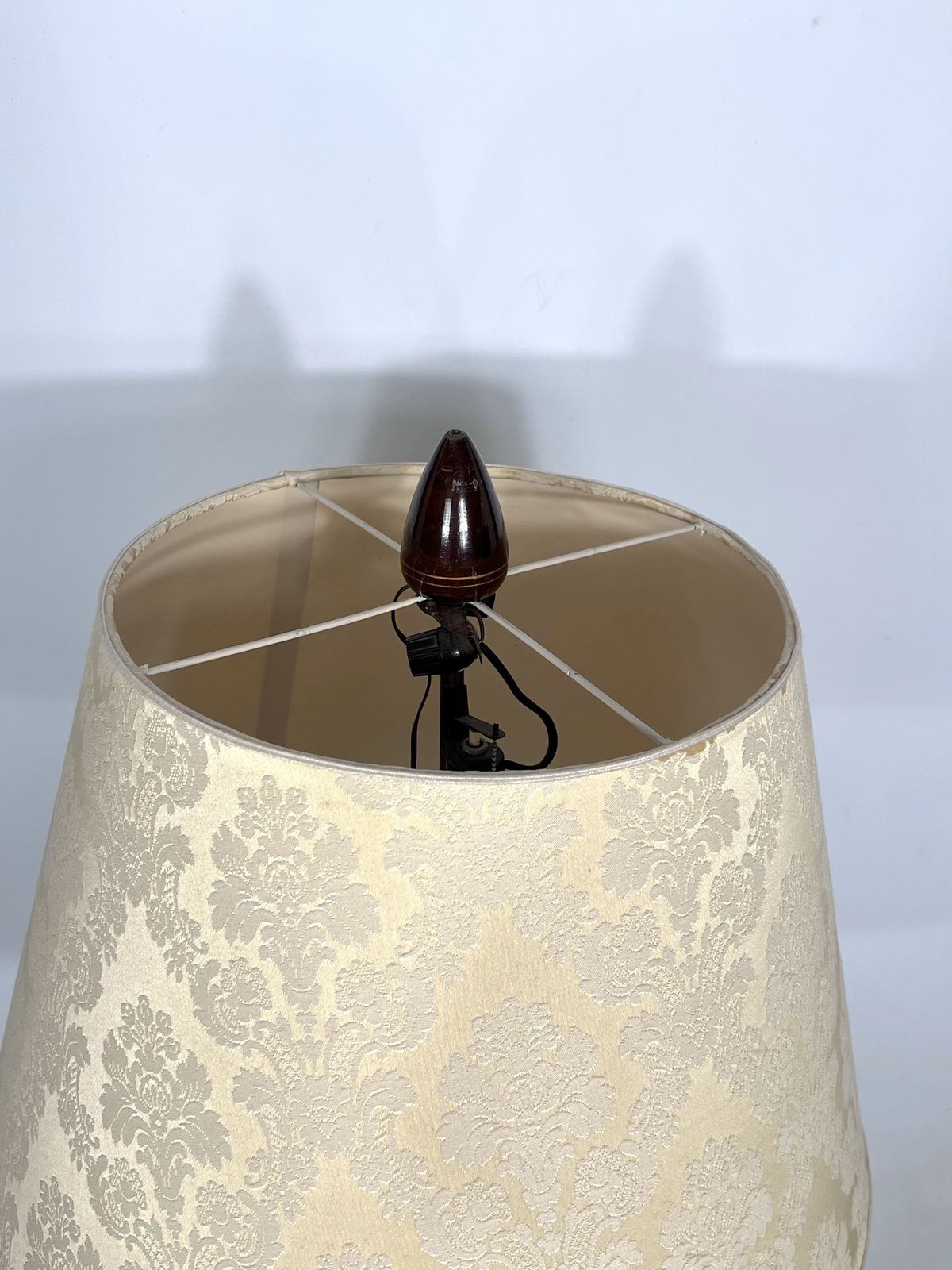 Mid Century Modern Wood Tripod Floor Lamp. Italy 1950s photo buy