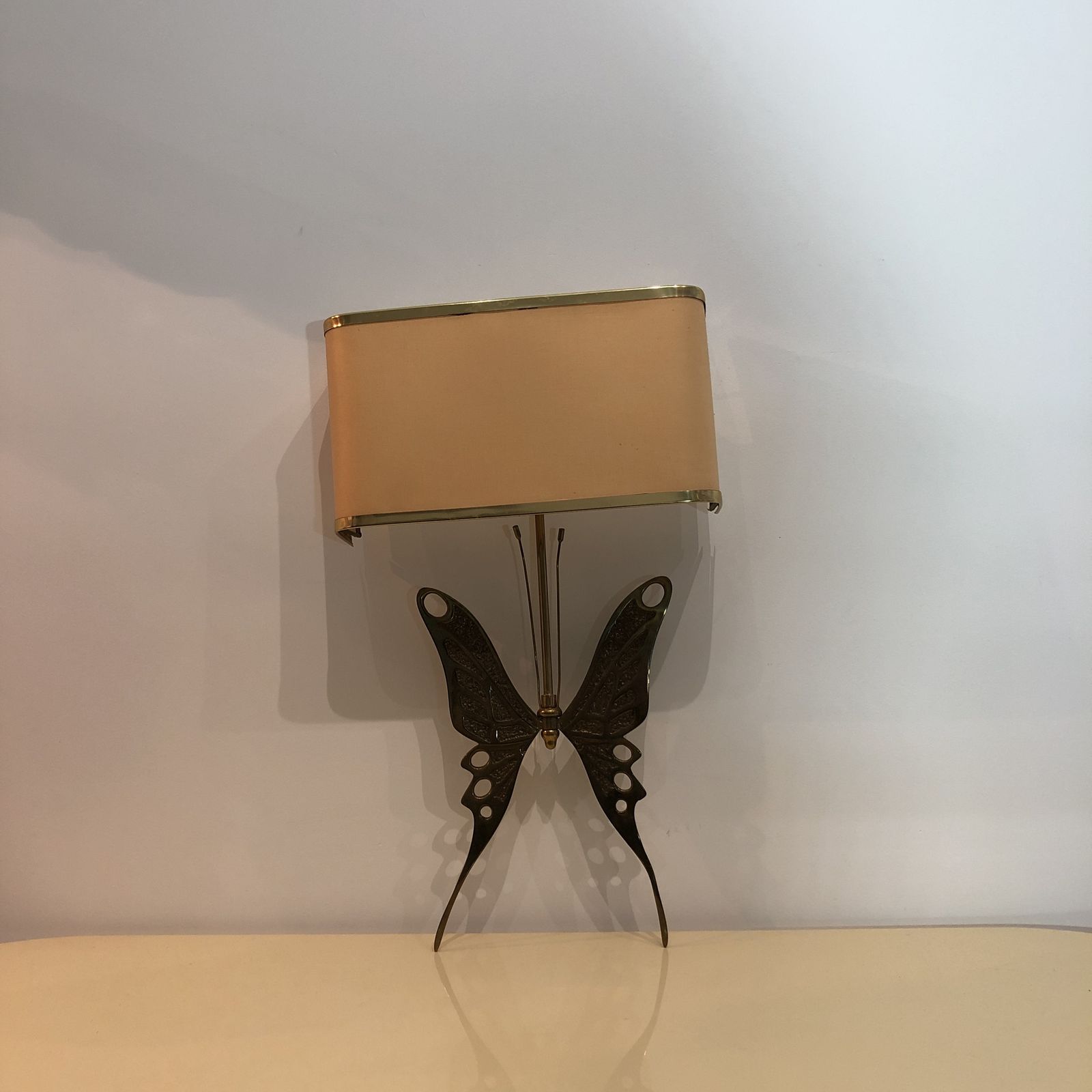 Brass Butterfly Wall Sconce Willy Daro Light Mid Century Modernist 1970s photo Lighting