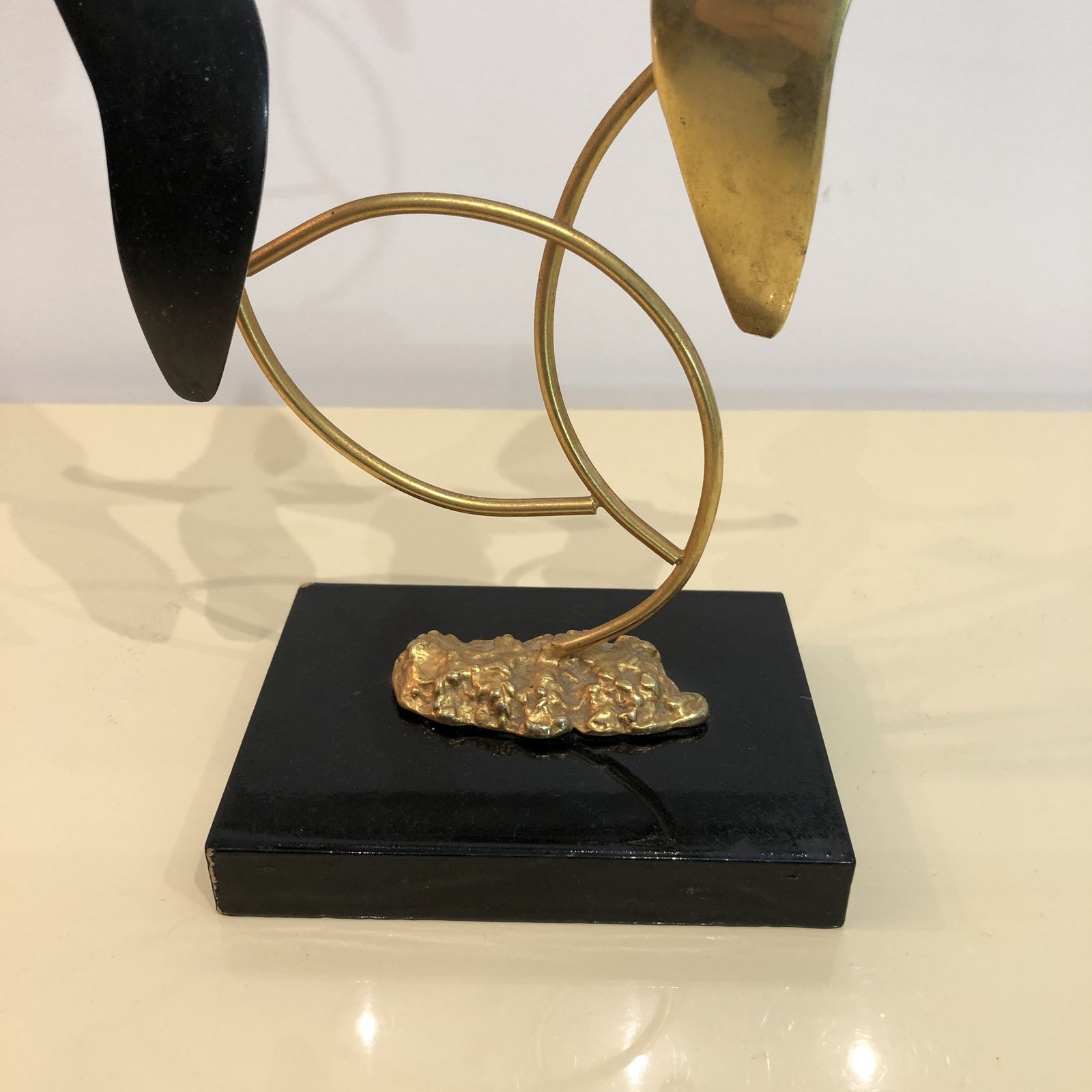 Brass Birds Sculpture 1980s Greek Postmodern Decorative Art photo furniture