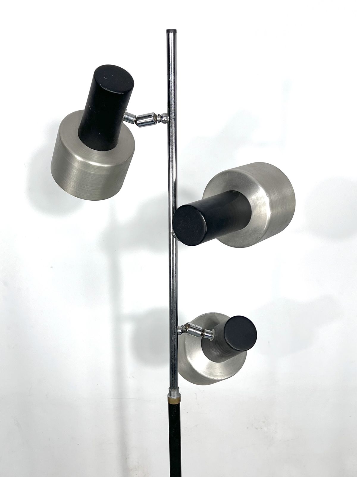 Mid Century Marble And Metal Three Arms Floor Lamp. Italy 1960s photo vinterior