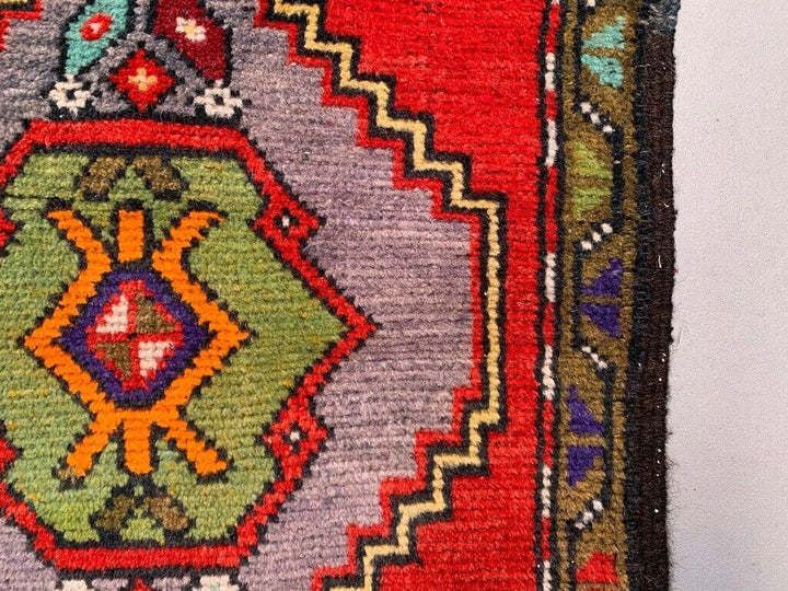 Small Vintage Turkish Rug 100x51 Cm, Short Runner, Tribal, Shabby Chic photo for sale