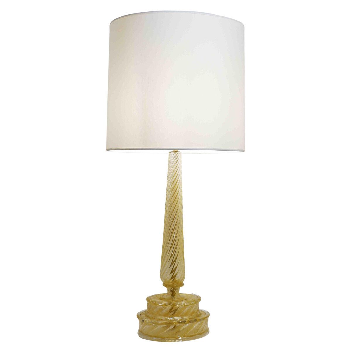 Mid Century Modern Murano Glass Table Lamp By Barovier & Toso