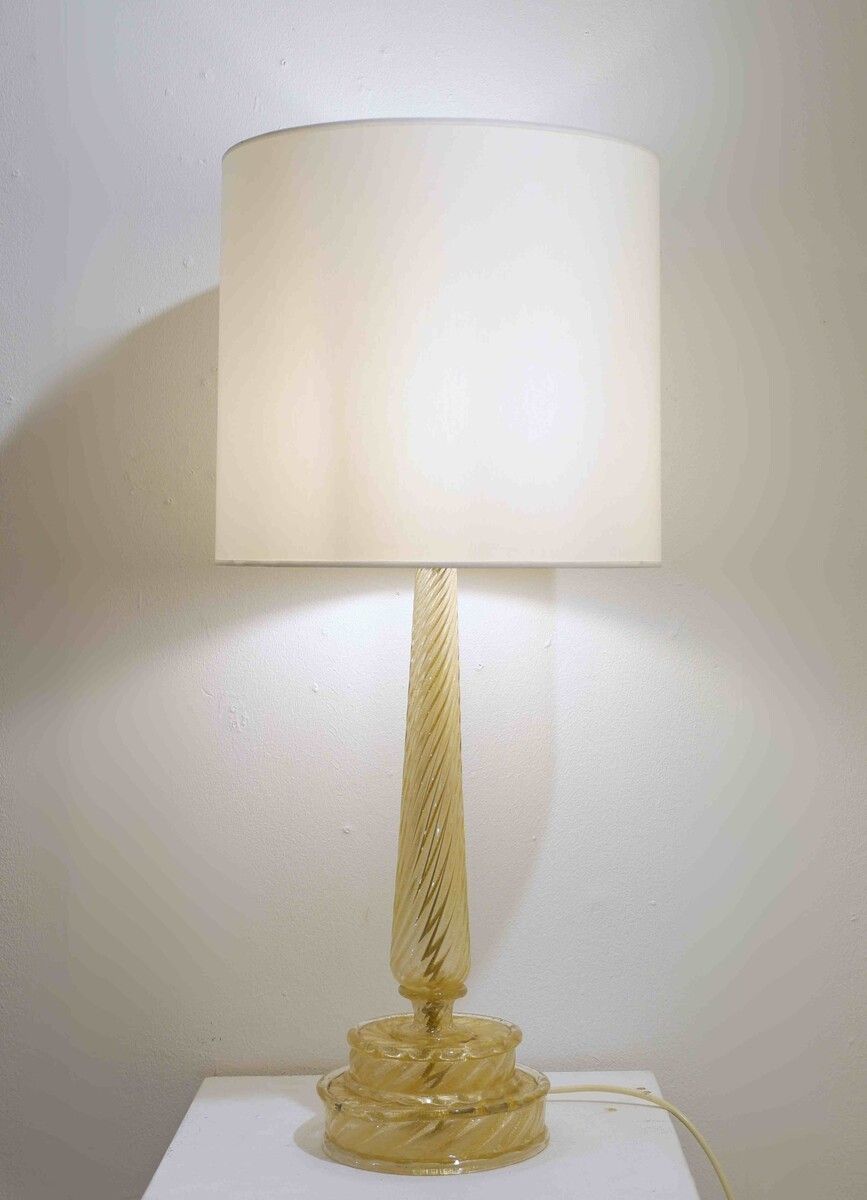 Mid Century Modern Murano Glass Table Lamp By Barovier & Toso photo furniture