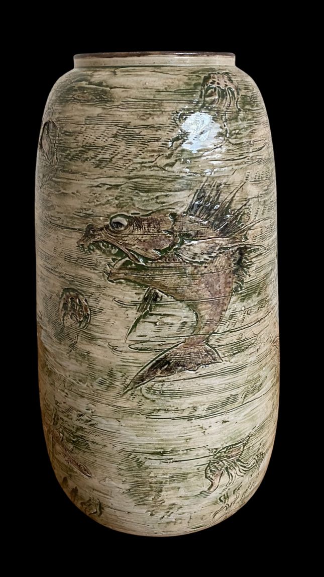 Martin Brothers Vase, 1900s, Antique photo for sale