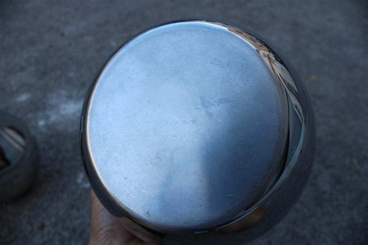 Pair Of Pears In Steel Italy 1970 Rinnovel Ettore Sottsass Style Ice Box photo buy