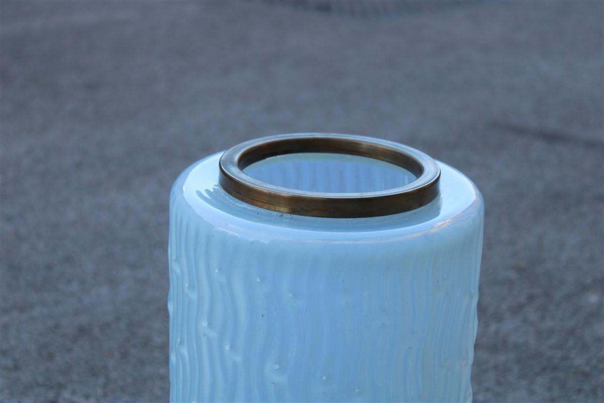 Venini 1960s Iridescent Murano Glass Cylinder Table Lamp Made In Italy, 1960s photo for sale