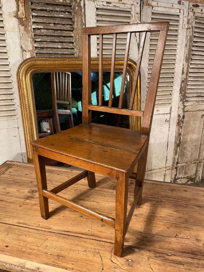 Antique Provincial Georgian Sheraton Suffolk Elm Chair Circa 1790