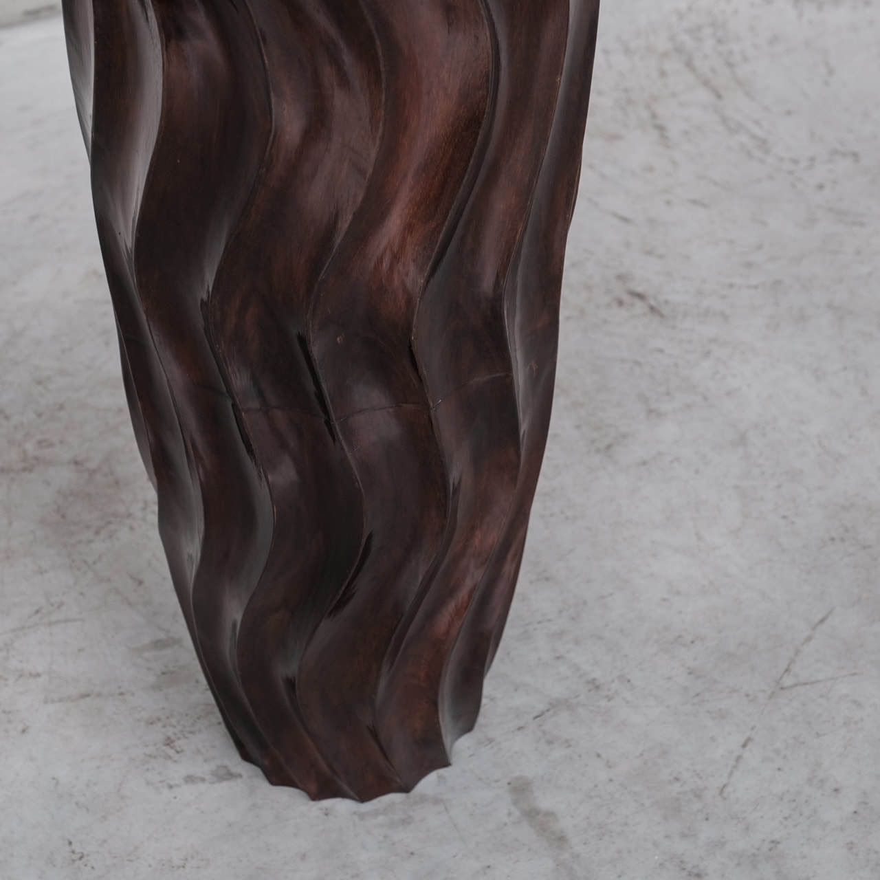 Wooden Tall French Mid Century Decorative Vase photo for sale