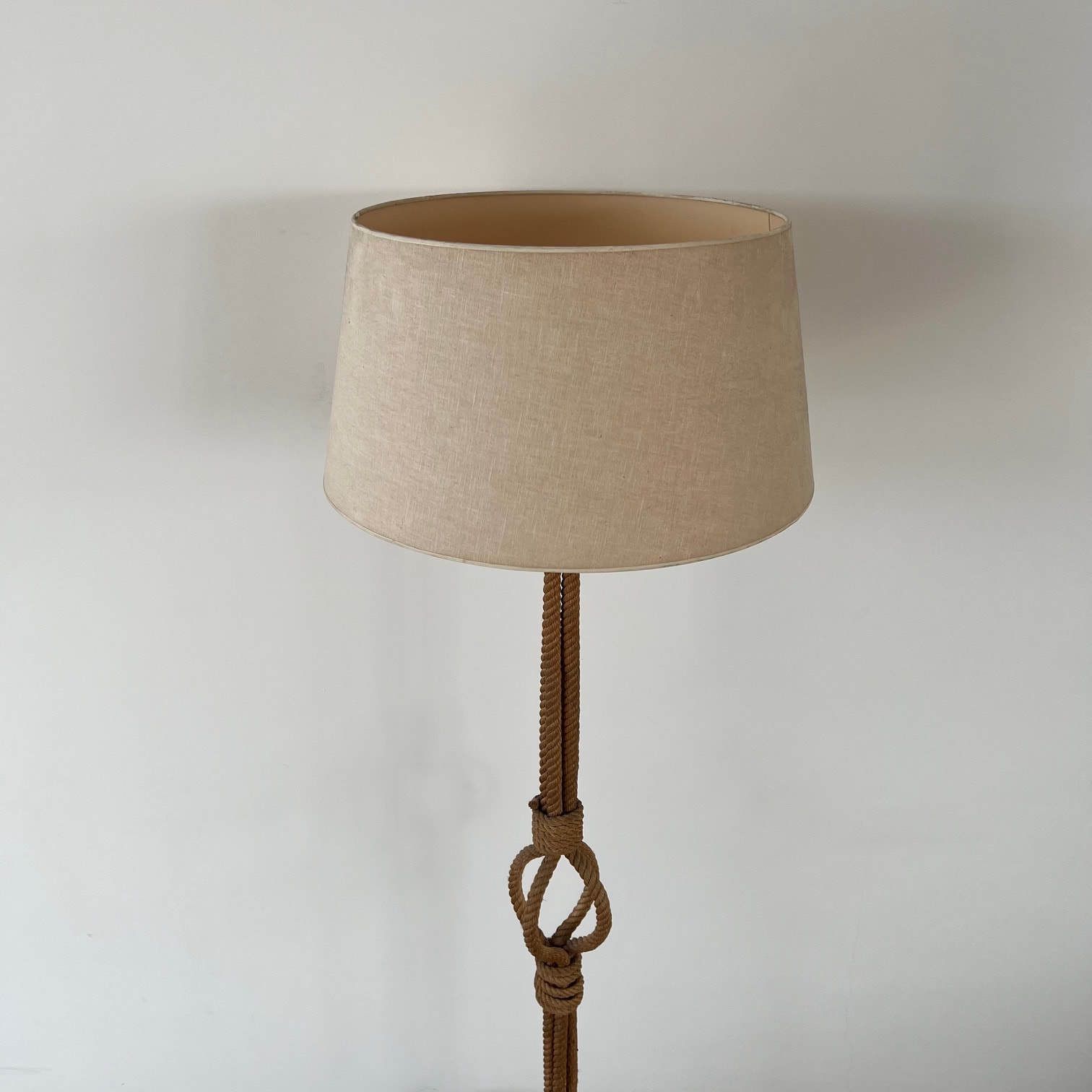 1200.0 Audoux Minet Rope Work Mid Century French Floor Lamp photo
