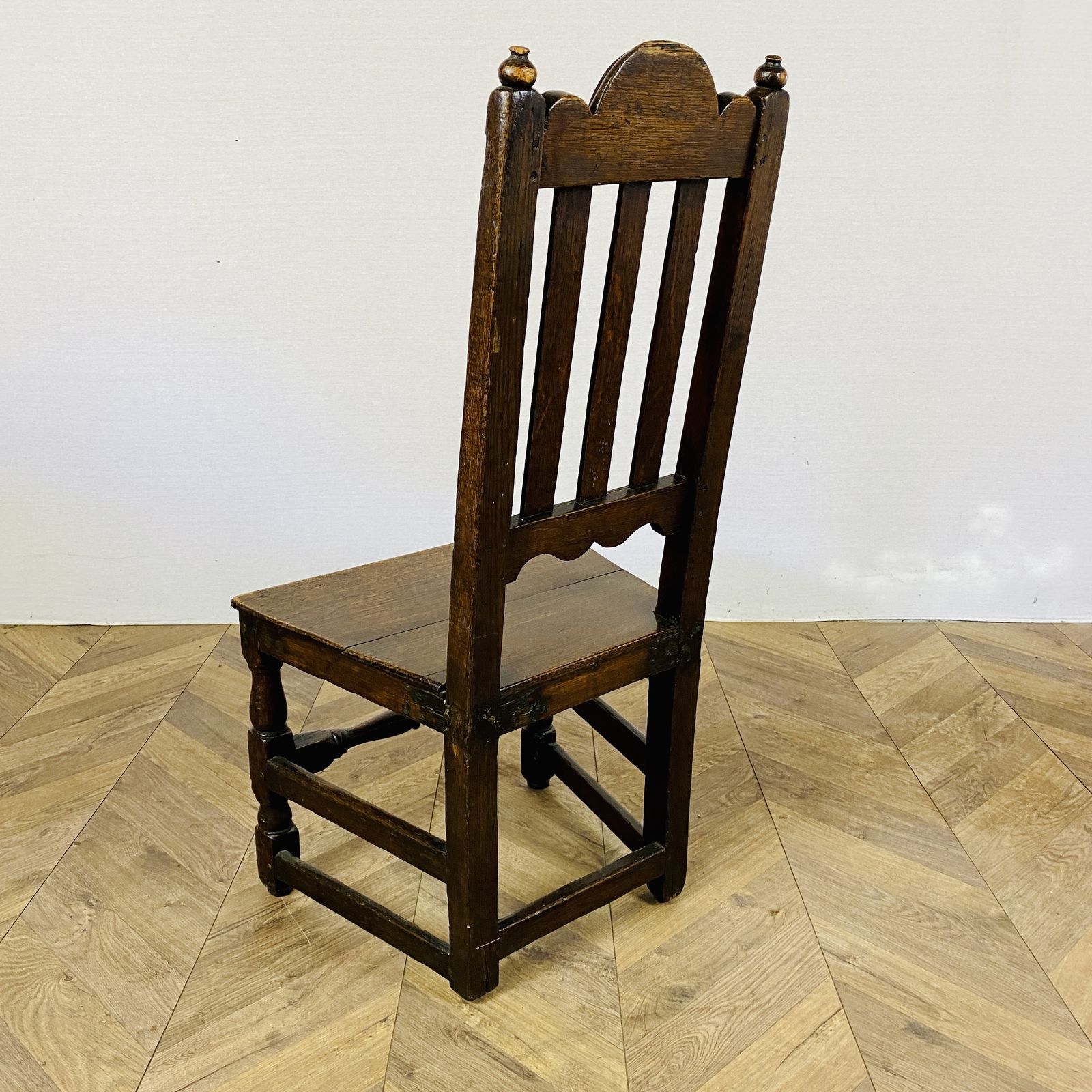 Antique English Oak 17th Century Hall Chair photo Furniture