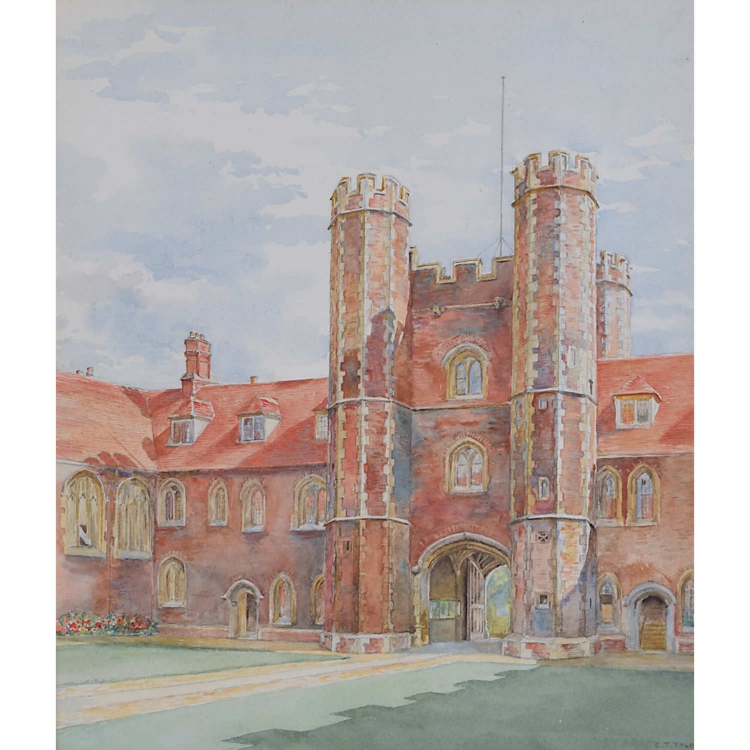 St John’s College, Cambridge Watercolour By E. T. Talbot