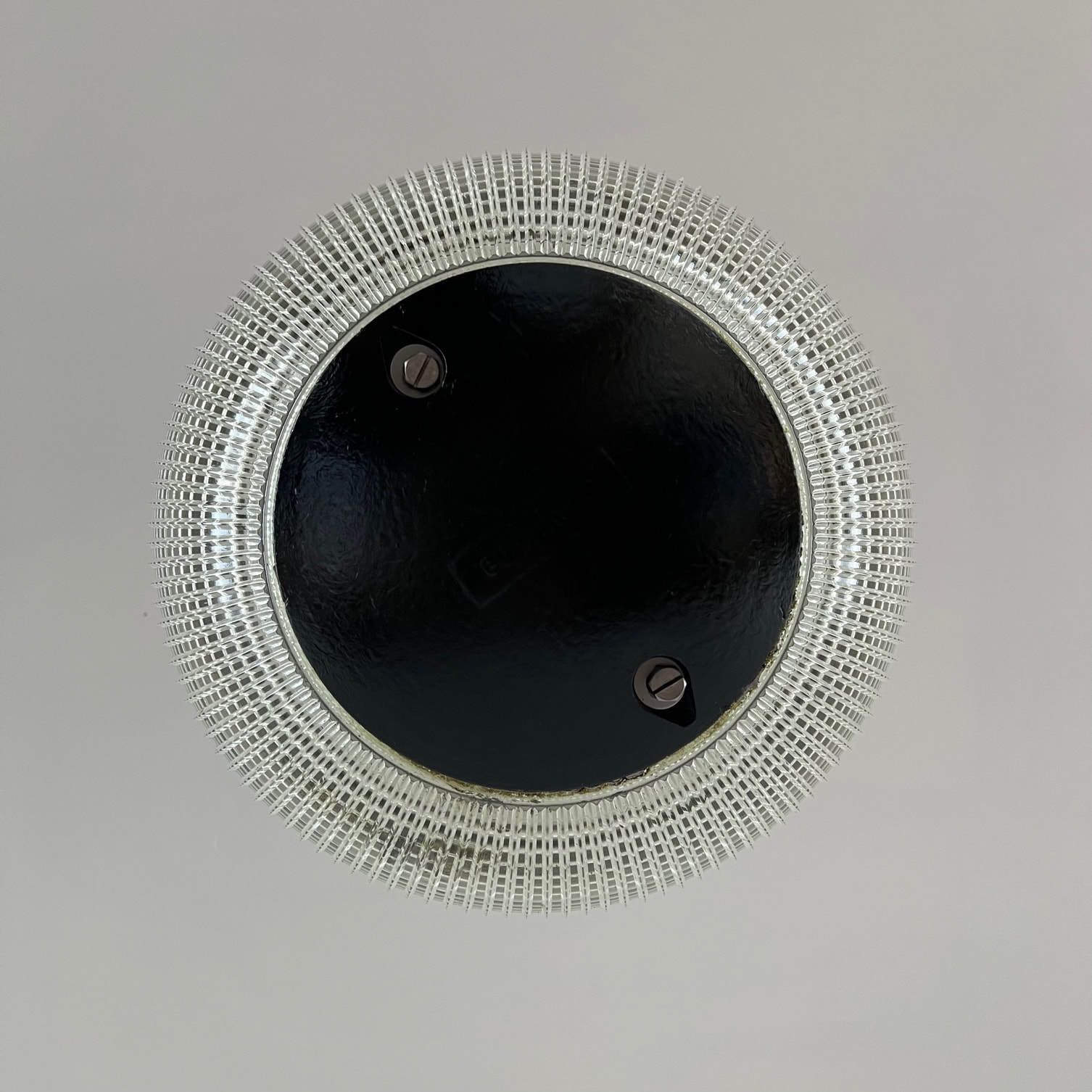 Parisian Glass Holophane Mid Century Globe Pendant Lights (Up To 3 Available) photo Lighting