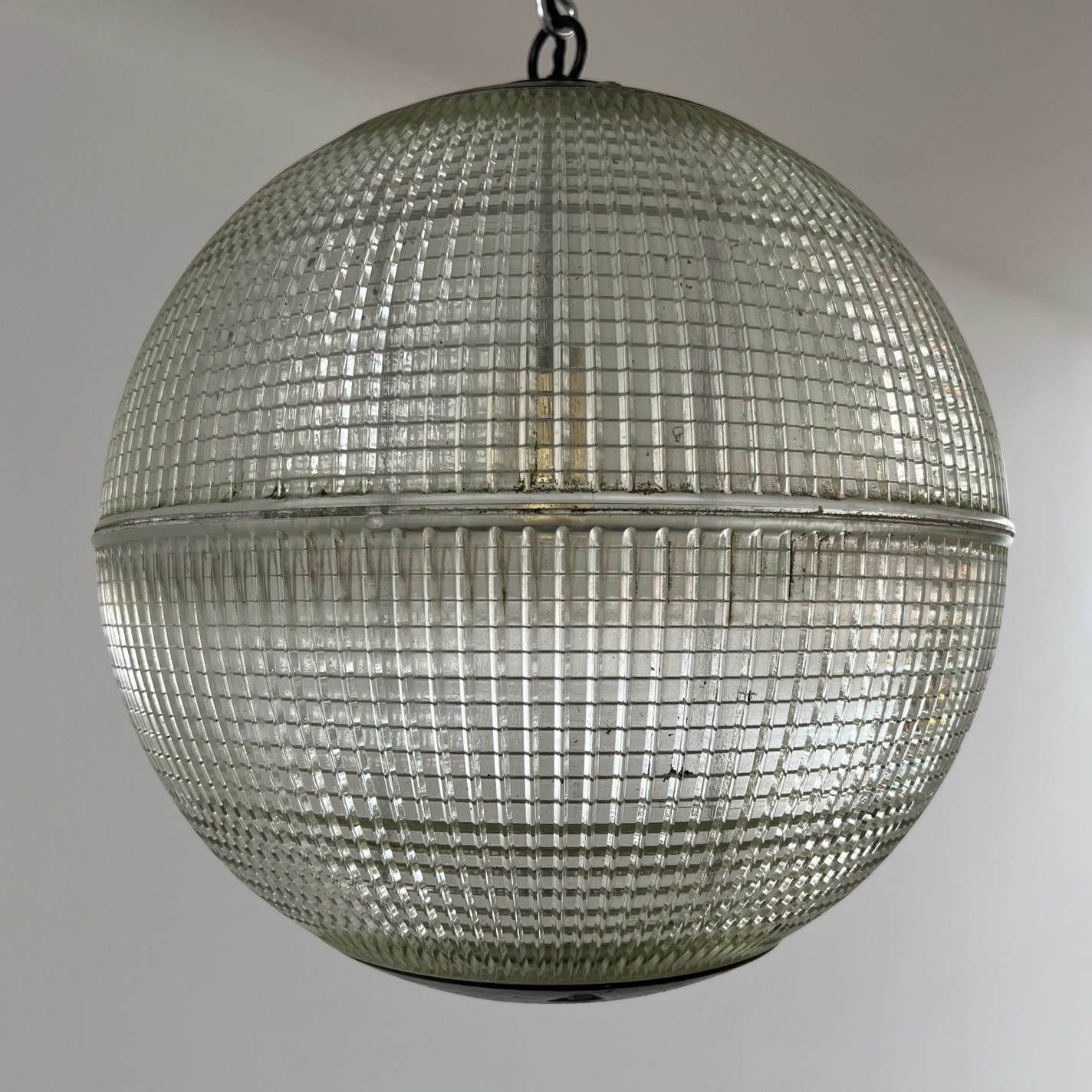 Parisian Glass Holophane Mid Century Globe Pendant Lights (Up To 3 Available) photo buy