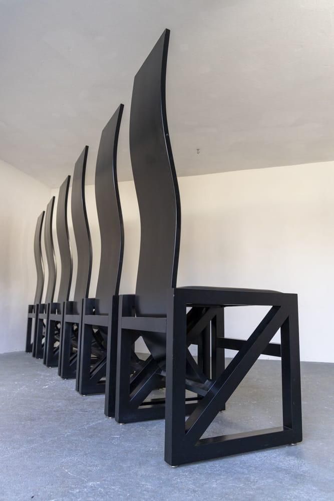 Set Of 6 Mid Century "Edo" Dining Chairs By Kisho Kurokawa For Ppm photo 9385.0
