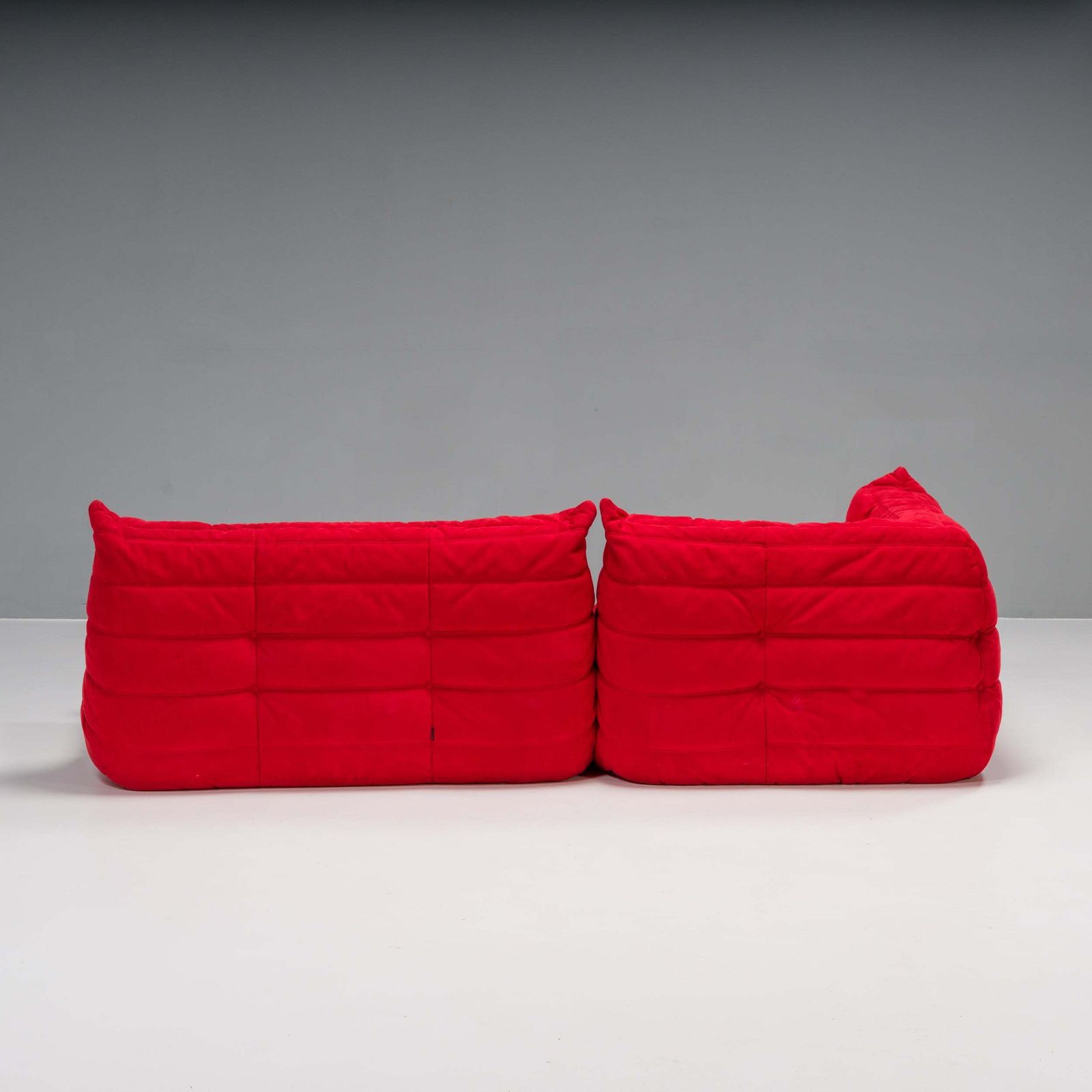 Ligne Roset By Michel Ducaroy Togo Red Modular Sofa, Set Of 2 photo 3290.0
