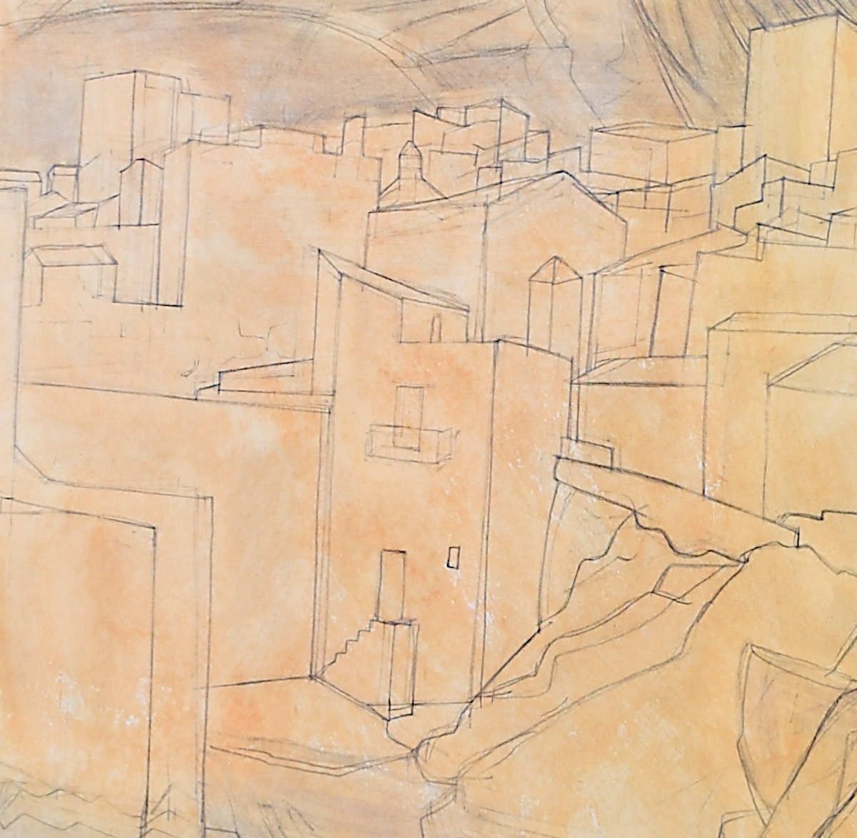 Wilhelmina Barns Graham 20th Century Watercolour Of Monreale, Sicily photo Art