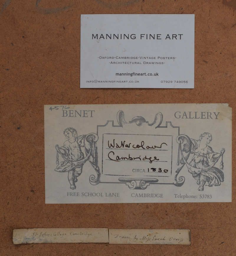 Sarah Orange (19th Century) The Kitchen Bridge, St John’s College, Cambridge (C. 1830) photo for sale