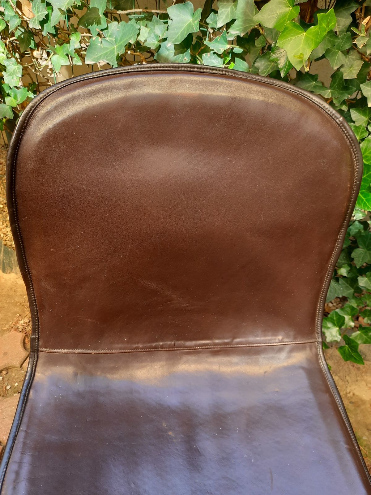 Gastone Rinaldi Dining Chairs Covered With Original Cow Leather, Set Of Two, Italy, 1960s photo vinterior