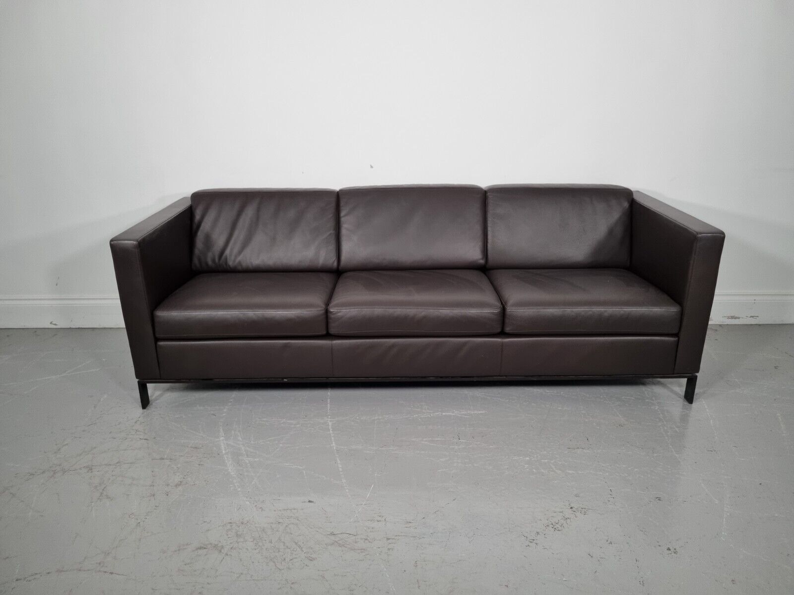 Walter Knoll Foster 500 3  Seater Sofa In Chocolate Leather, Mint Condition