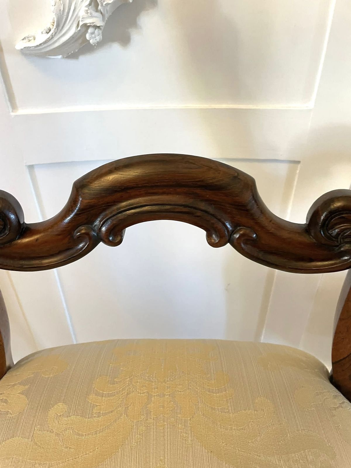 Fine Quality Set Of 4 Antique Carved Rosewood Dining Chairs photo vinterior
