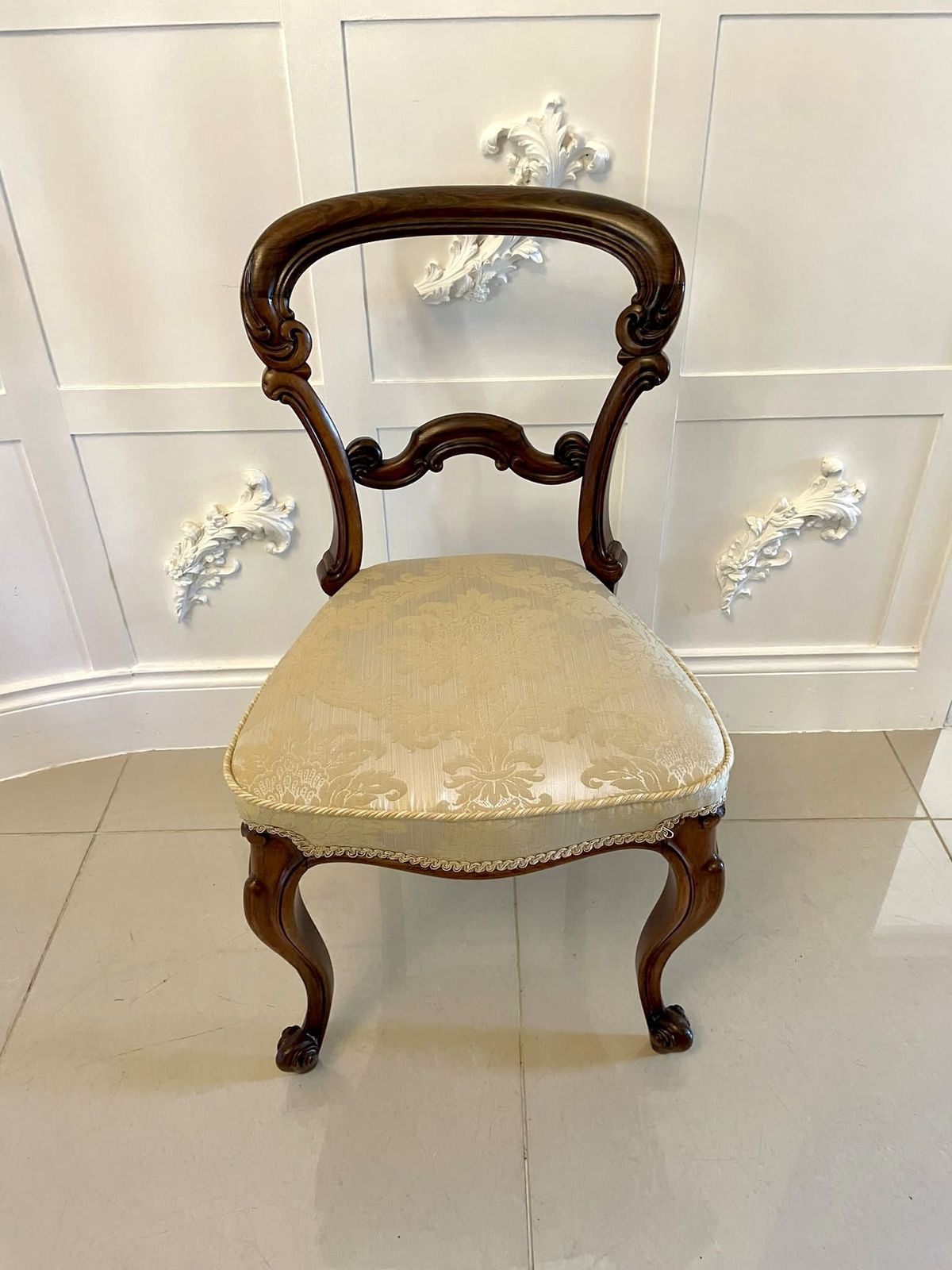photo for sale Fine Quality Set Of 4 Antique Carved Rosewood Dining Chairs