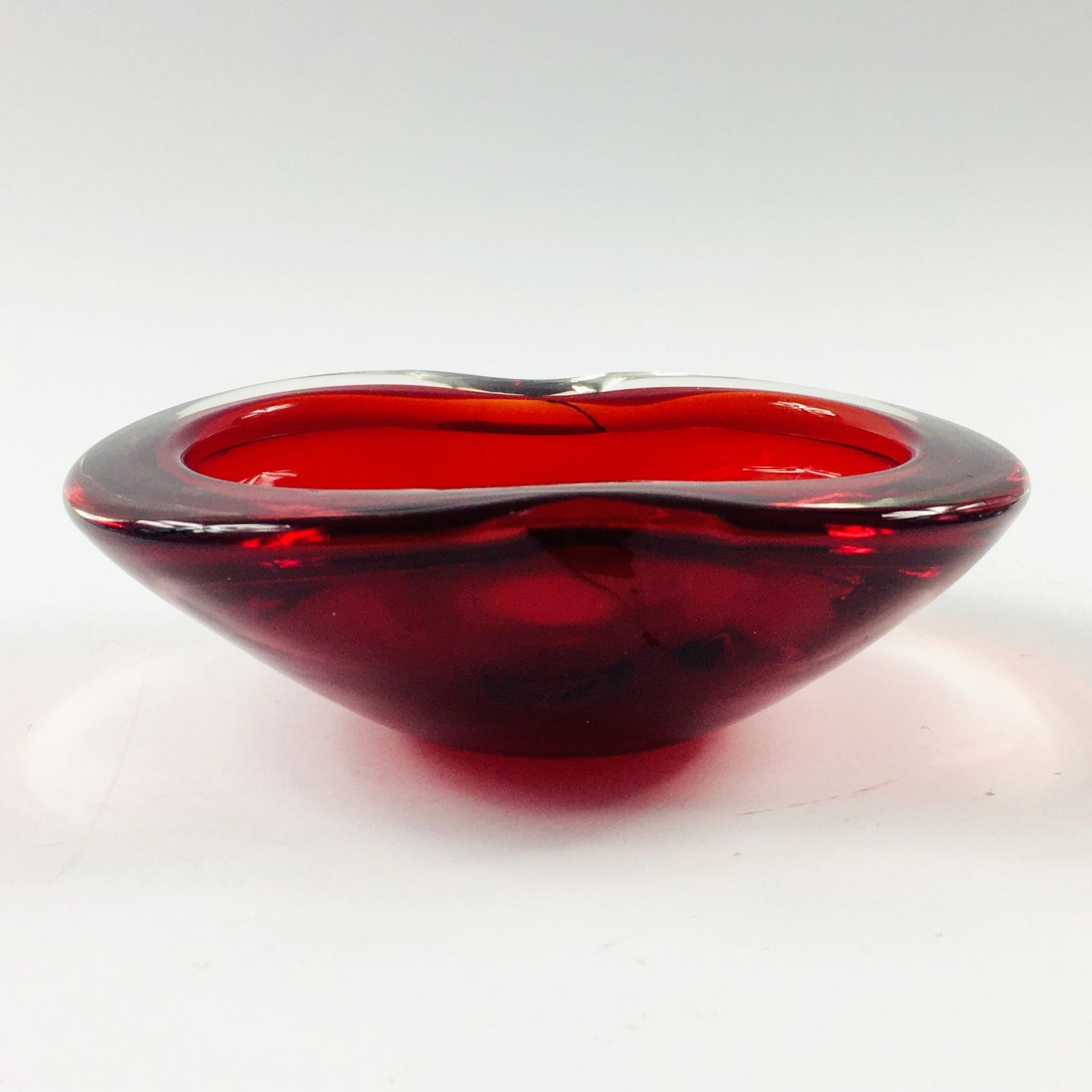 Grote Murano Sommerso Glazen Schaal / Vide Poche, Italië, Jaren 1960 photo Woonaccessoires