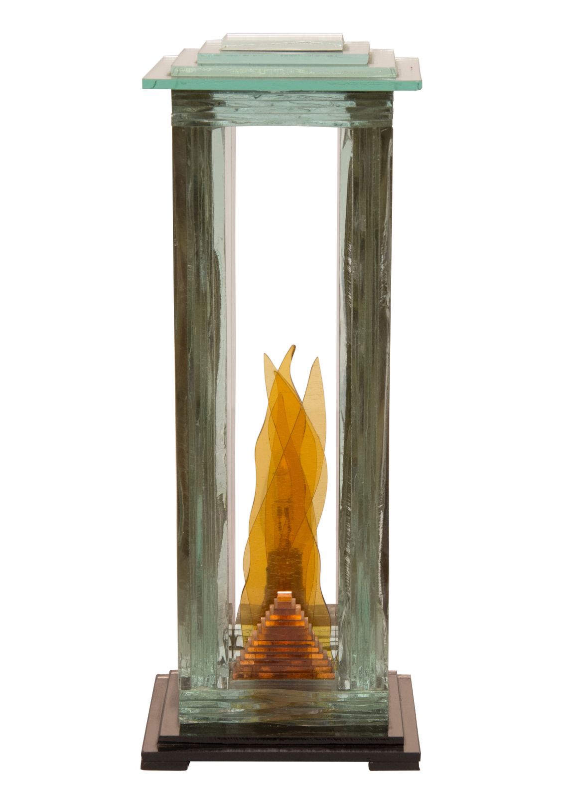 Mid Century Glass Sculpture Light