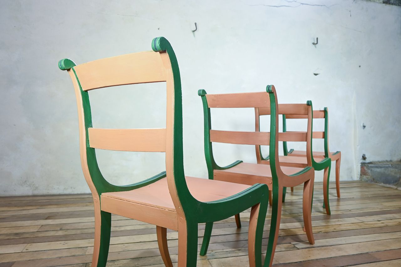 Set Of Four 19th Century Painted Side Chairs photo vinterior