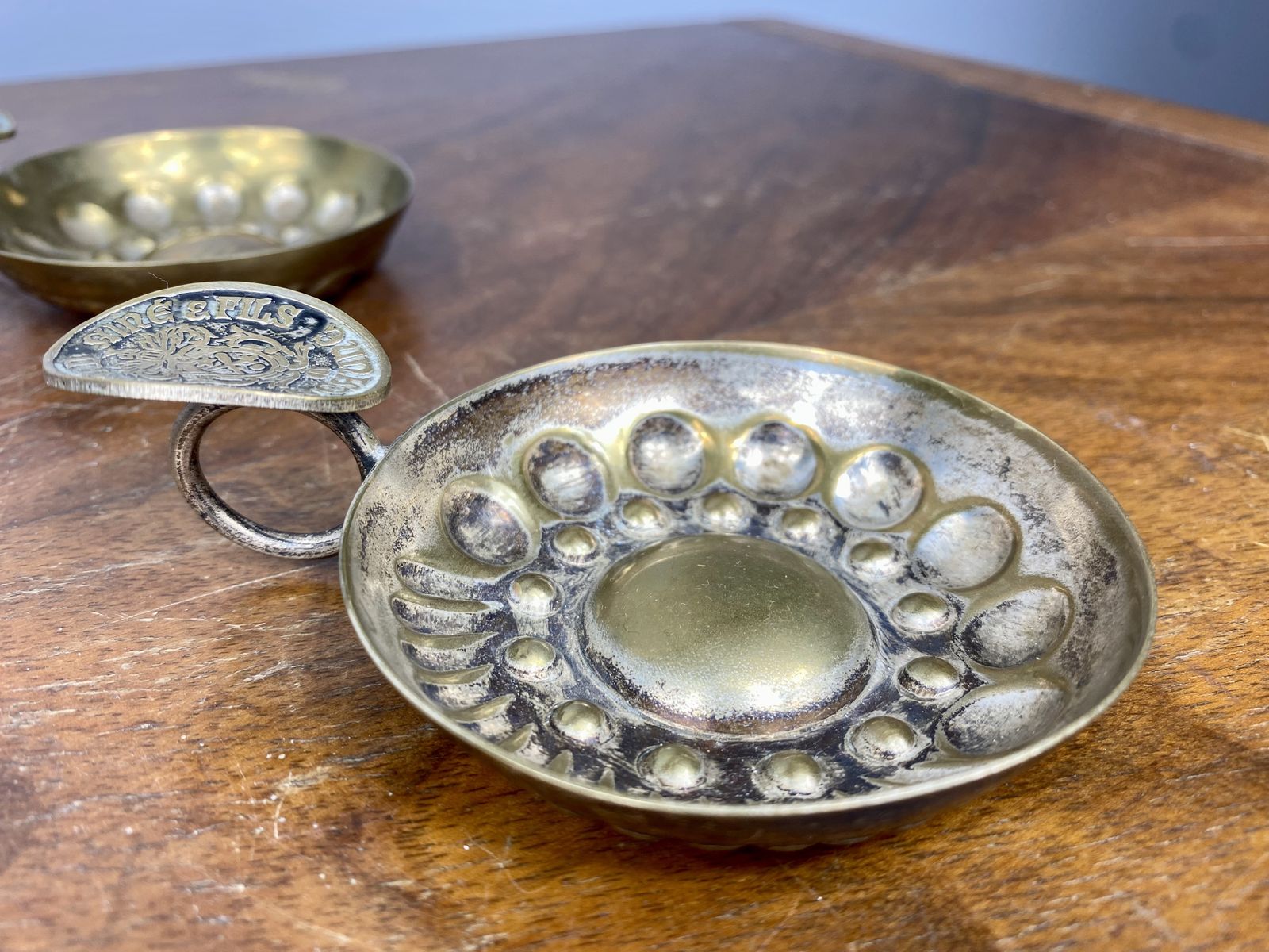Antique French Sommelier Cup   Tastevin By Bouchard Aine Et Fils photo Home Decor