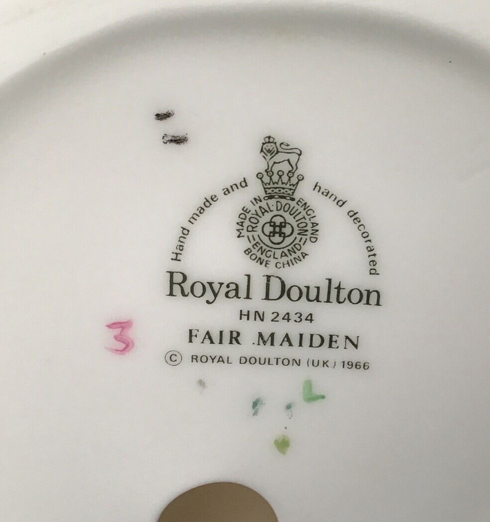 Vintage Royal Doulton Hn2832 Fair Lady & Hn2434 Fair Maiden Figurines Pink Dress photo furniture