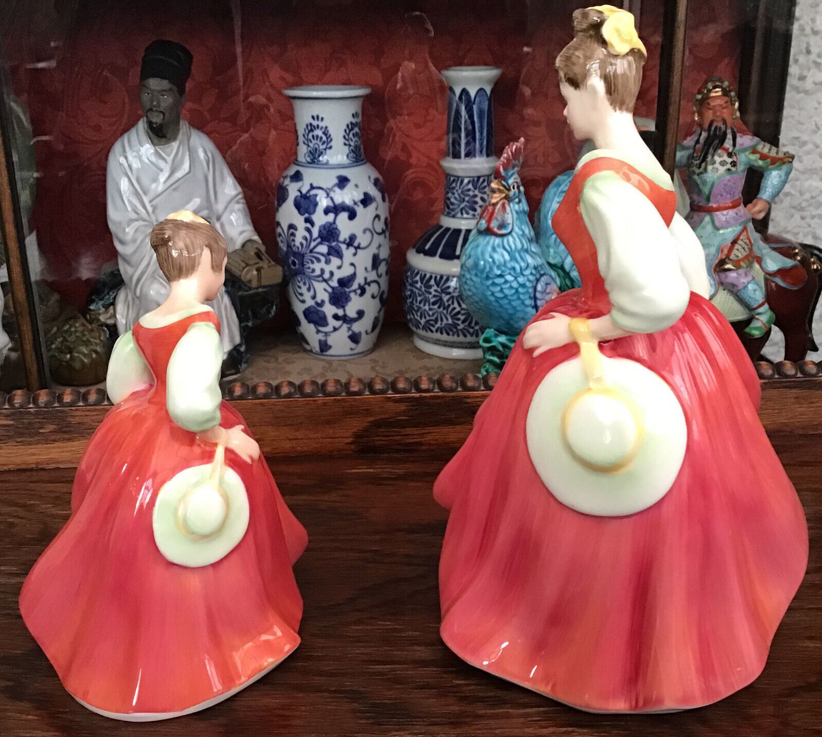 Vintage Royal Doulton Hn2832 Fair Lady & Hn2434 Fair Maiden Figurines Pink Dress photo buy